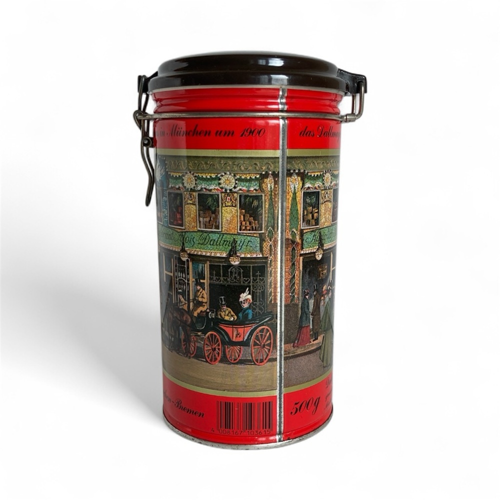 Vintage Dallmayr Coffee Promotional Tin Canister with Latch 1992 - Picture 4 of 16